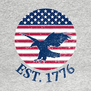 American Flag with Eagle, Est. 1776 T-Shirt